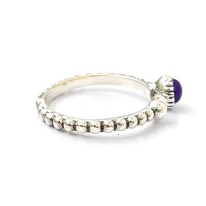 Bague en améthyste, argent sterling 925, bague en pierre précieuse, réglable, collection artisanale, belles bagues en argent, bijoux en argent - Product Image 6