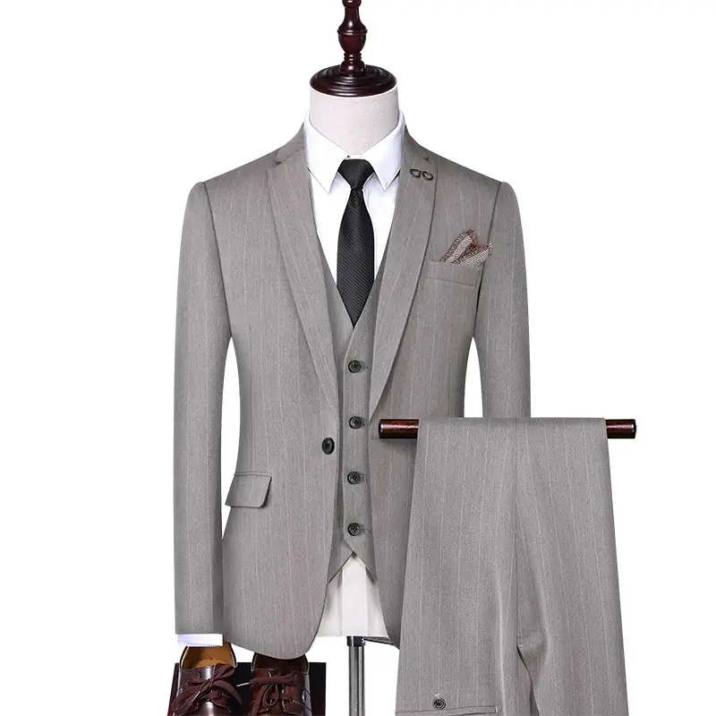 Business formal Men's Suits one button men suits 3 pieces