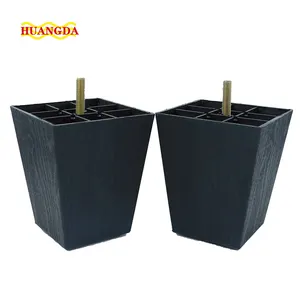 Replacement Furniture Legs 4 Inch Sofa Legs Square Tapered Plastic Couch Legs