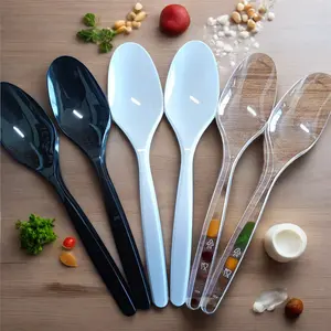 2024新款一次性塑料PS餐具套装美式中量刀汤匙叉子