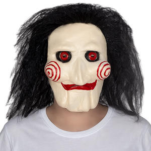 Offre Spéciale gros personnalisé scie <span class=keywords><strong>Billy</strong></span> la marionnette masque effrayant Halloween Clown Latex fête tronçonneuse tueur clown - Product Image 3