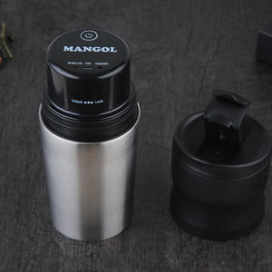 Taza de Viaje con Molinillo de Café Eléctrico Creativo, Acero Inoxidable Blanco, Conservación del Calor de 12 a 24 Horas, Diseño Portátil - Product Image 5