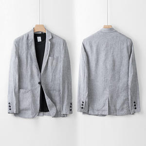 <span class=keywords><strong>Blazer</strong></span> <span class=keywords><strong>di</strong></span> <span class=keywords><strong>lino</strong></span> Casual Casual da <span class=keywords><strong>uomo</strong></span> traspirante <span class=keywords><strong>di</strong></span> alta qualità da <span class=keywords><strong>uomo</strong></span> - Product Image 4