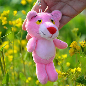 Venta al por mayor Ins for Pink Panther Doll Cute Small Size Super Soft Plush Bear Naughty Mini Pendant Wedding Toy - Product Image 3