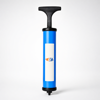 Pompe à air bleue pour ballons, pompe manuelle portable de 10 pouces avec aiguille pour le gonflage de ballons de football et de basketball, OEM personnalisé