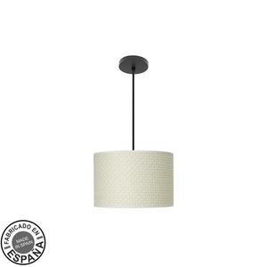 Lámpara colgante de moda 1xE27, negra y blanco caizo, dimensiones 30x30cm - ideal para iluminar espacios modernos y decorar interiores. - Product Image 1