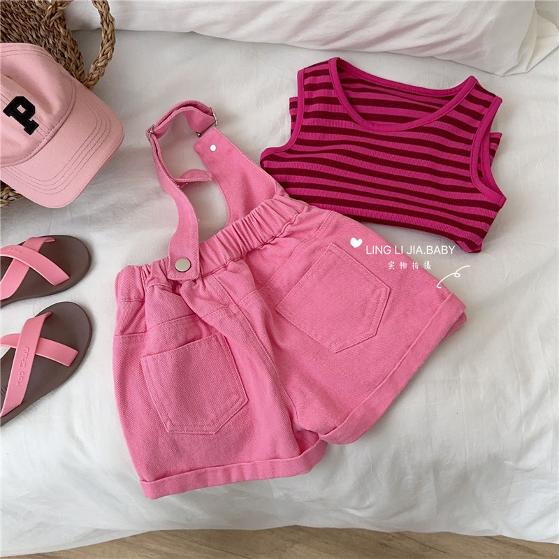 Pink overalls