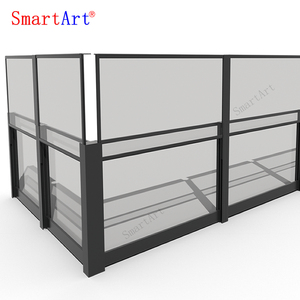 Smartart-Sistema de barandilla deslizante para restaurantes, rompevientos retráctil de aluminio, para valla de vidrio deslizante - Product Image 4