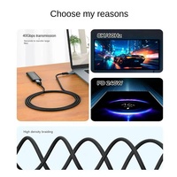 Kabel Data USB 4 40Gbps 8K PD240W, kabel pengisian daya Cepat Tipe C ke kabel Data Tipe C kompatibel dengan Thunderbolt 4