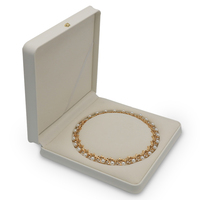 Boîtes d'emballage pour bijoux en cuir PU, logo personnalisé, couleur personnalisée, intérieur structuré pour bagues et boucles d'oreilles