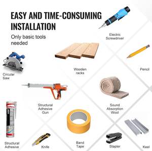 बर्फ सफेद आधुनिक <span class=keywords><strong>mdf</strong></span> स्लेट ध्वनिक दीवार पैनल लिविंग रूम के लिए लकड़ी के डिजाइन - Product Image 6