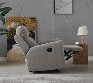 Modern Single Home Single Sofa Recliner Grey Fabric Chair Extendable Living <strong>Room</strong> <strong>Furniture</strong> <strong>to</strong> <strong>Go</strong> Sofa - Product Image 3