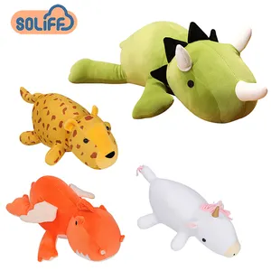 Custom Stuffed Animal Plush Dinosaur Unicorn Toys for Anxiety Bedtime Doll Pillow Dinosaur Weighted Plush Toys