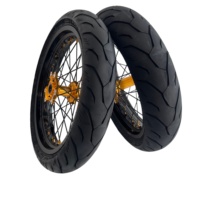 Ensemble de roues Supermoto pour moto électrique Surron Ultra Bee, pneus avant 110/70-17, arrière 140/60-17, jantes en aluminium CNC