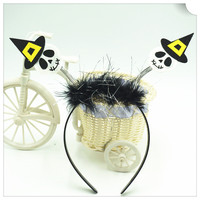 Bando Kepala Labu Halloween Bahan Kain Nonwoven Unisex dengan Pegas, Aksesoris Pesta Hantu Kreatif, Hiasan Kepala Pesta Seram