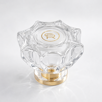 Flacon de parfum rechargeable unique en verre transparent de 100 ml, pompe électro-plaquée, capuchon métallique unique, anti-fuite, portable, personnalisable