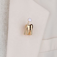 Broches Médicales Dentaires Anatomie Biologie Dents Dentiste Bijoux Accessoires Badges de Revers Métal Logo Personnalisé Mode Européenne