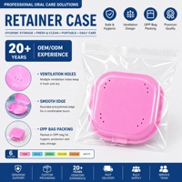 Boîte de rangement portable tout-en-un sans BPA pour appareil orthodontique, double couche, transparente, pour protège-dents et gouttières.