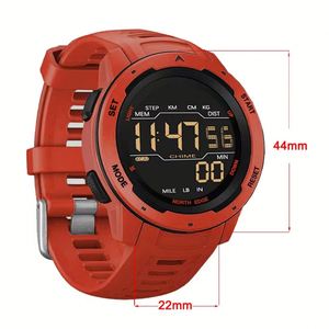 Montre numérique NORTH EDGE Mars pour hommes, montres de sport, double heure, podomètre, réveil, étanche 50M, montre numérique - Product Image 2