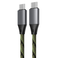 Kabel USB Type-C Pengisian Cepat 5A Baru, Transfer Data 10Gbps, dengan Pelindung Jalinan Nilon Bersertifikasi MFi untuk Kamera & Earphone 100W