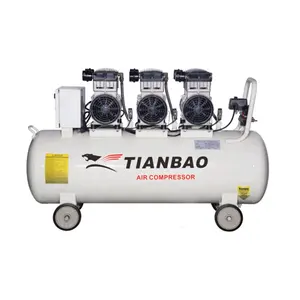 Tianbao TBW-1500 * 3-200 840l/Min 1440 R/Min 1.5 * 3hp/Kw 200l Olievrije Draagbare Luchtcompressor Prijs