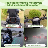 Installation Plug-and-Play 77G BSM-04 Détection d'angle mort fiable pour moto en conditions de faible luminosité et nocturnes