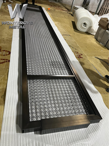 Cloison <span class=keywords><strong>de</strong></span> séparation en treillis métallique en acier inoxydable au design moderne et élégant, personnalisable pour bureau, studio, espace <span class=keywords><strong>de</strong></span> travail, salon ou suite. - Product Image 4