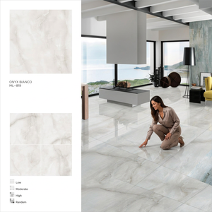 Orient White 800x800mm GVT PGVT Glossy Porcelain Tiles White Marble Pattern Flooring - Product Image 6