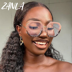 Octagon Anti Blue Light Polygon gafas de lectura redondas <span class=keywords><strong>2023</strong></span> moda marca de lujo diseño gafas transparentes mujeres monturas de gafas - Product Image 4