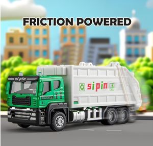 <span class=keywords><strong>Giocattolo</strong></span> per <span class=keywords><strong>camion</strong></span> della <span class=keywords><strong>spazzatura</strong></span> in lega pressofusa, Set di veicoli per <span class=keywords><strong>camion</strong></span> della <span class=keywords><strong>spazzatura</strong></span> in metallo per bambini, modellini in lega ad attrito per bambini - Product Image 2