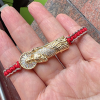 Bracelets religieux sur mesure en corde rouge noire plaqué or bonne chance Saint Jude bracelets tressés en corde à breloques