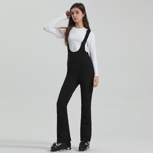 <span class=keywords><strong>Pantalon</strong></span> de <span class=keywords><strong>ski</strong></span> pour femme, bretelles doubles, élastique, coupe ajustée, coupe-vent, imperméable, <span class=keywords><strong>noir</strong></span>, chaud, <span class=keywords><strong>pantalon</strong></span> de neige pour l'extérieur - Product Image 1