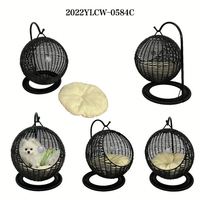 Lit pour chat en rotin suspendu surélevé, confortable, moderne, écologique, de haute qualité, en gros, Petdom