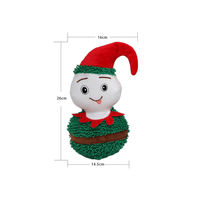 Jouets en peluche de la série de fêtes amusantes, design Père Noël et bonhomme de neige rouge et vert, jouet pour chien en tissu doux pour la décoration de Noël
