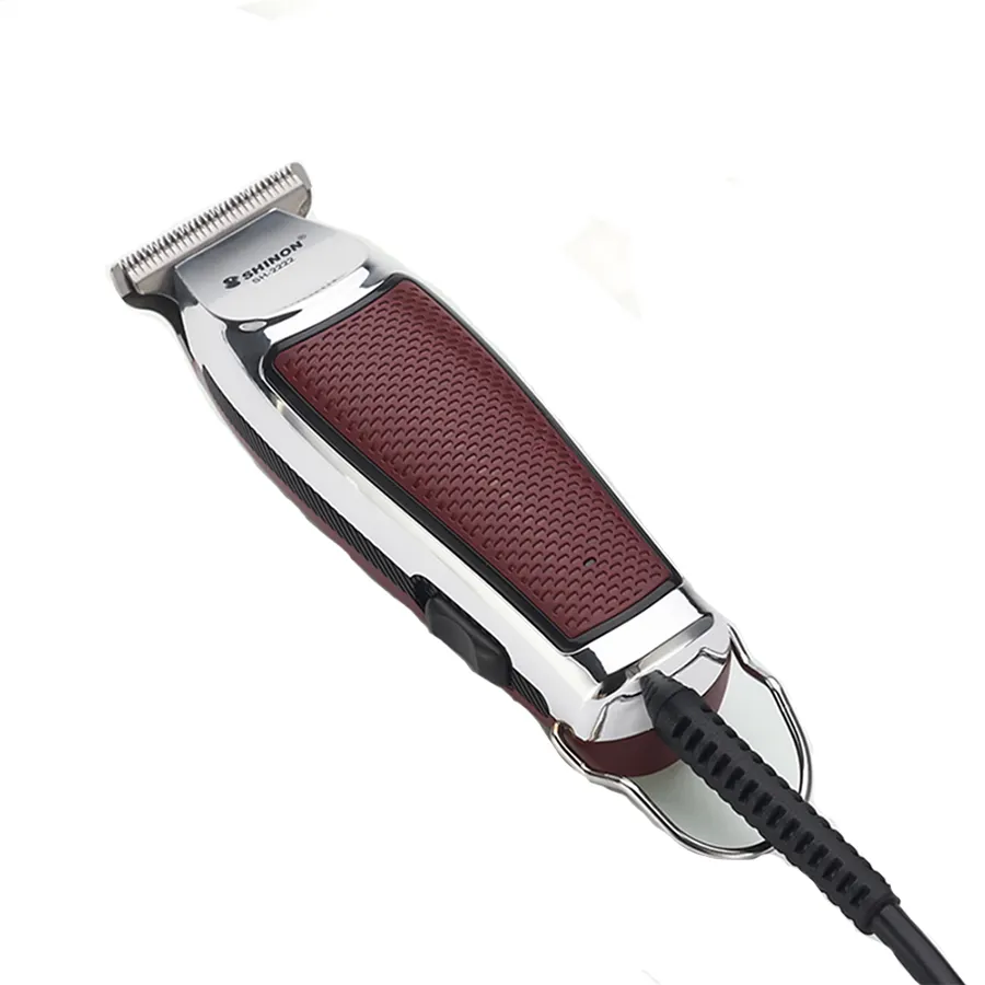 Lanumi SH-2222プロフェッショナルサロンコード付きヘアトリマー低ノイズ電気バリカン理髪店用ステンレス鋼ヘアトリマー