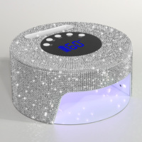 Vente en gros 54W Lampe à ongles UV rechargeable en diamant avec strass Traitement flash sans fil Séchoir à vernis à ongles en gel avec lumière UV