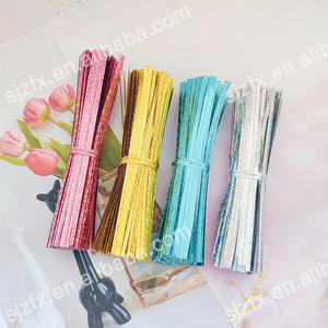 プラスチック製の金線、金属線、金属風プラスチック製のツイストタイ（バッグ用）、食品包装用プラスチック製ツイストタイ - Product Image 1