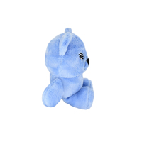 Ours bleu doux de dessin animé personnalisé de petite taille avec personnage couineur poupée ours en peluche Animal Figure en peluche jouet