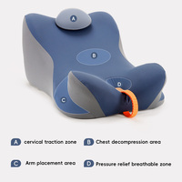 Oreiller à coin ergonomique en mousse à mémoire de forme, oreiller de lecture pour le lit assis, soutien ergonomique pour les maux de dos, oreiller pour les couples