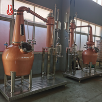 Alambic à whisky double pot Boben 300L et 200L, équipement de distillation d'alcool, chaudière en cuivre
