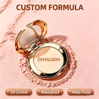 Poudre compacte minérale mate personnalisée à logo, contrôle du sébum, résistante à l'eau, longue tenue, couvrance totale, bronzer pour le visage – Meilleure vente