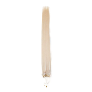 <b>Micro</b> Loop Hair <b>Extensions</b> Remy Virgin Human Hair Natural Black Double Drawn Invisible <b>Micro</b> Beads Link No Glue Easy Install - Product Image 4