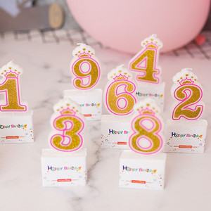 Venta al por mayor sin humo corona lindo pastel decoración 21 <span class=keywords><strong>cumpleaños</strong></span> velas <span class=keywords><strong>foto</strong></span> Beige número 0-9 niños feliz <span class=keywords><strong>40</strong></span> <span class=keywords><strong>cumpleaños</strong></span> velas - Product Image 4