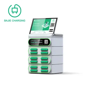 12 Slots Stackable Machine With Screen Sharing Power Bank Phone Charging Commercial Outdoor