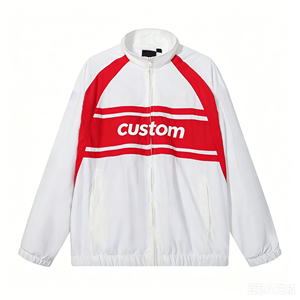 Fabricant de coupe-vent de course personnalisés, Veste de survêtement en nylon OEM en gros, Coupe-vent personnalisé avec logo, Veste de course color block en gros - Product Image 2