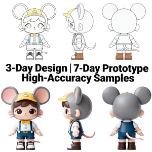 Figura Coleccionable de PVC Personalizada con Diseño Original de Flor de Cerezo Japonés, Figura de Chica con Orejas de Ratón para Escritorio de Oficina - Product Image 2