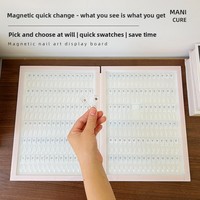 Livre d'échantillons d'ongles en acrylique magnétique détachable, album de présentation de couleurs amovible, outil de présentation pour vernis gel et faux ongles, outil de salon OEM ODM