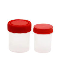 Contenedores de muestras de recolección de orina de plástico desechable de 30ml, botella de plástico, contenedor de muestras médicas