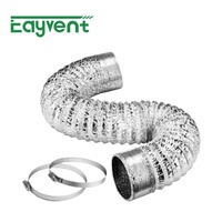 Tuyau flexible anti-âge en double feuille d'aluminium pour conduit d'air, résistant à la corrosion, pour système CVC commercial