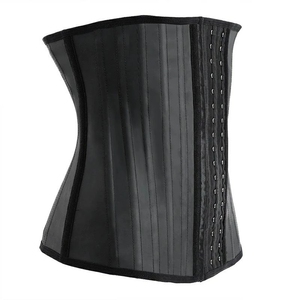 25 in acciaio disossato in lattice Nero delle Donne Underbust Sport Cintura In Vita che modella riducendo dimagrante Allenatore Corsetti - Product Image 5